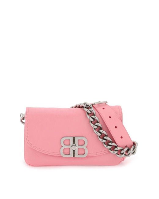 Balenciaga Pink Small Flap Bb Soft Bag