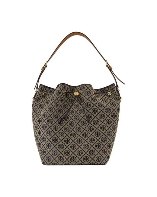 Tory Burch Brown T-monogram Oversized Shoulder Bag