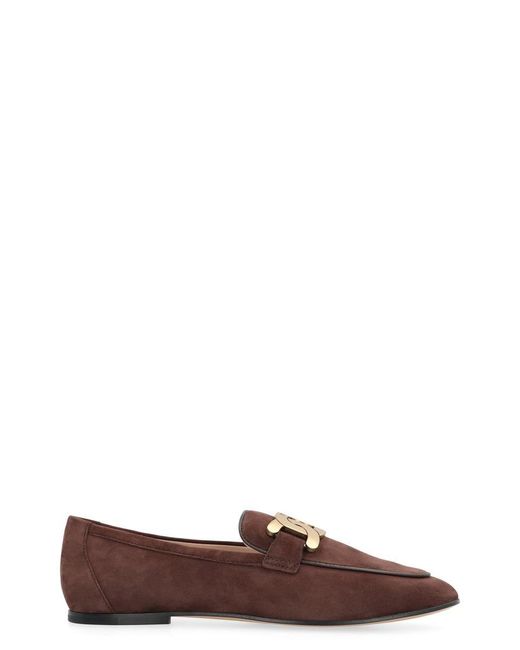 Tod's Brown Kate Suede Loafers