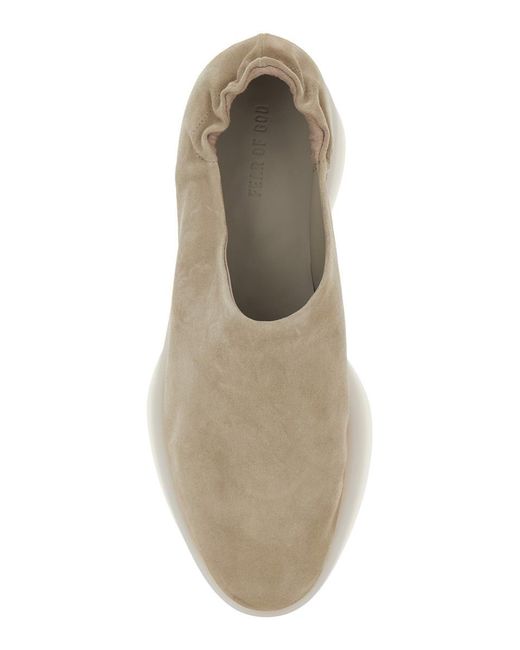 Fear Of God Natural Mules With Logo Patch On The Back And Elasticized Heel for men