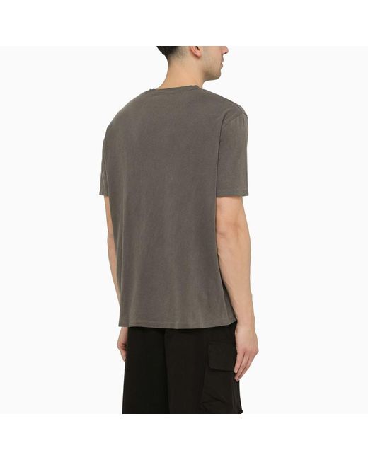 Our Legacy Gray Black Washed Out Cotton T Shirt for men
