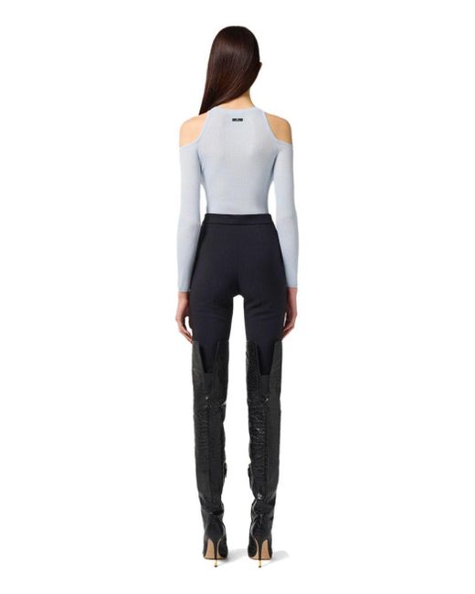 Elisabetta Franchi Blue Zipped Pants