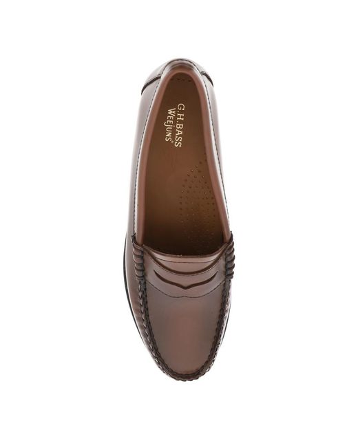 G.H.BASS Brown 'weejuns' Penny Loafers