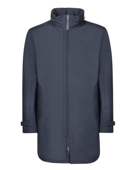 Herno Blue Three-quarter Coats for men