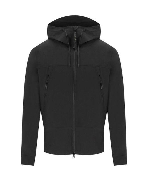 C P Company Black C.P. Shell-R Goggle Hooded Jacket for men