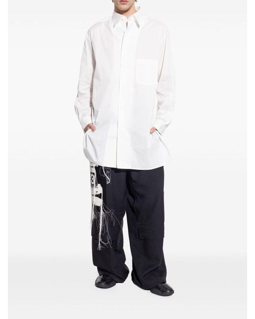 Y-3 Black Regu Leather Sneakers for men