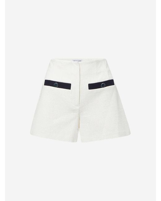 Veronica Beard Natural Gershwin Culotte Shorts