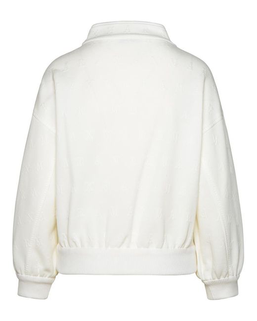 Max Mara White Gastone Cotton Blend Crop Jacket