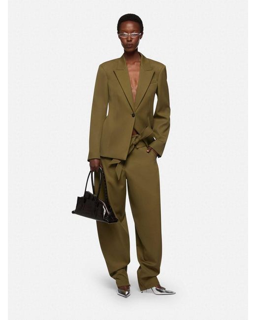 The Attico Green Tailored Wool Blazer