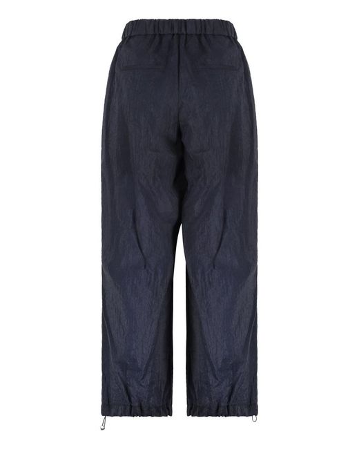 Peserico Blue Technical-Nylon Pants