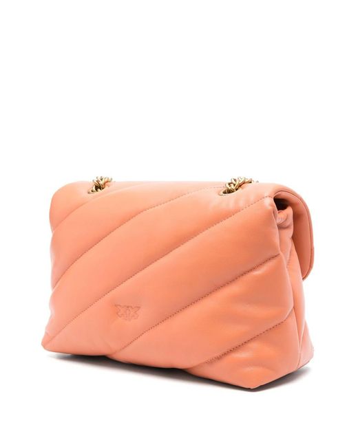 バッグ・カバンその他 Pinko Bags Orange Love Bag Puff mini crossbody bag in raffia with chain PINKO