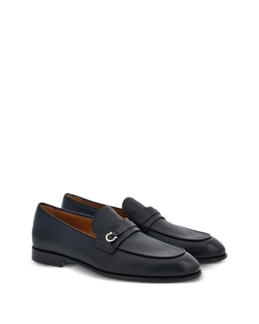 Ferragamo White Moccasin With Gancini Ornament for men