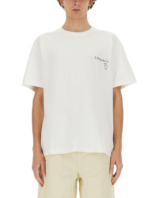 3.PARADIS White X Edgar Plans T-Shirt for men