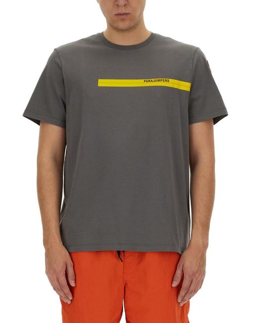 Parajumpers Gray Cotton T-Shirt for men