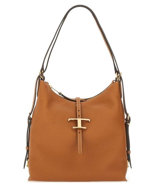 Tod's Brown Strap, Zip, Adjustable, Dustbag