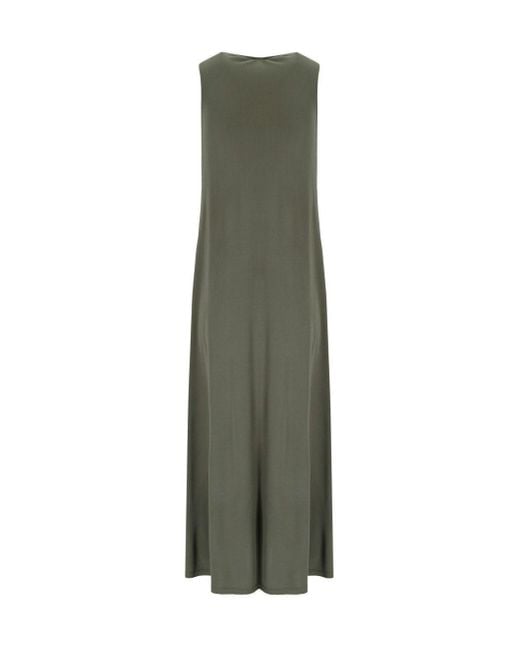 Max Mara Green Accento Khaki Long Dress