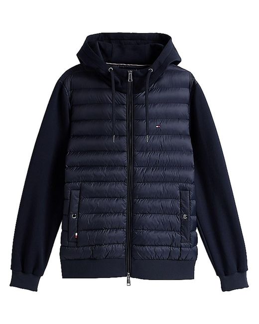 Tommy Hilfiger Mix Media Hoodie in Blue for Men Lyst UK