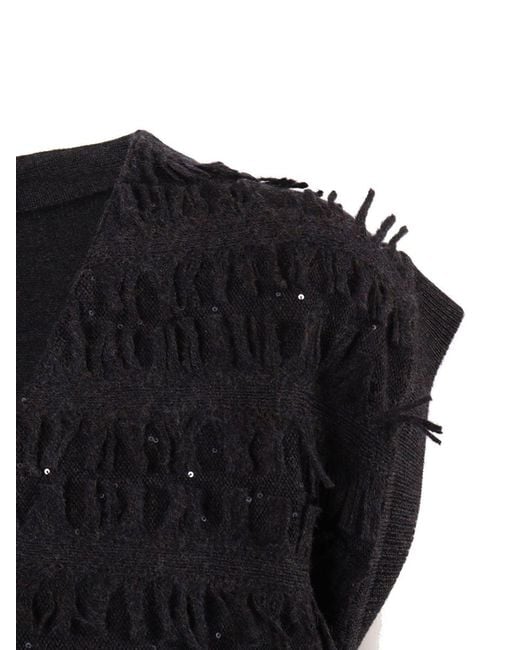 Lorena Antoniazzi Black Knitted Vest