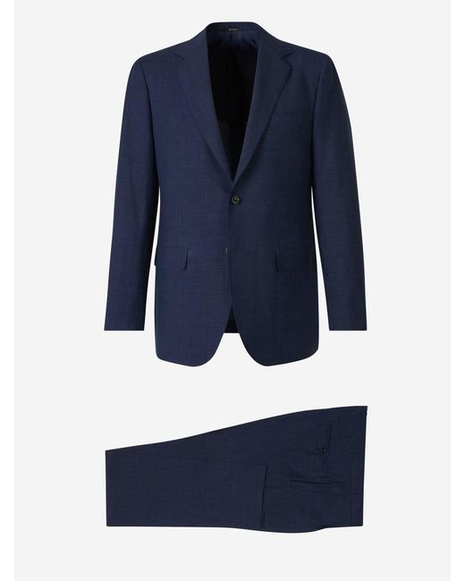 Sartorio Napoli Blue Fil A Fil Suit for men