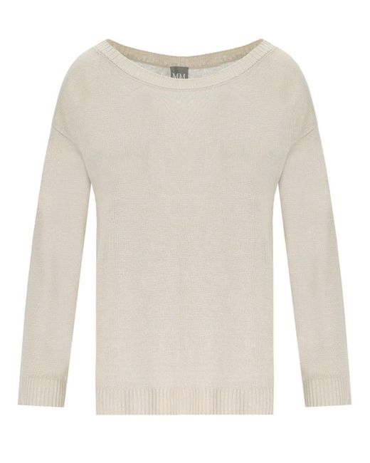 Max Mara White Dandy Crewneck Sweater