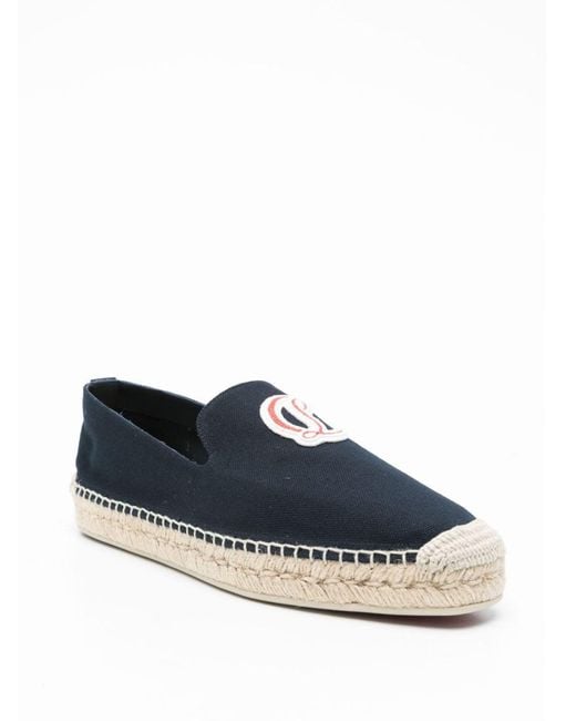 Christian Louboutin Blue Mooncrest Canvas Espadrilles for men