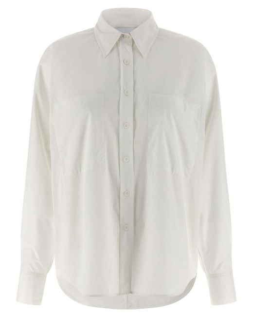 Nude White Bat Sleeve Shirt