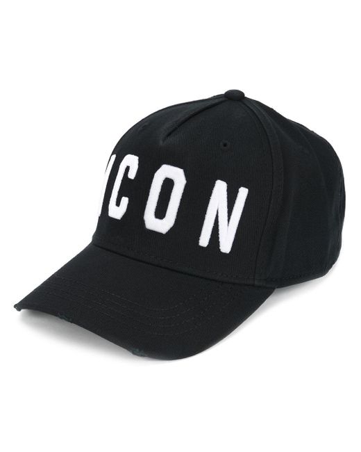DSquared² Cotton Icon Cap in Black for 