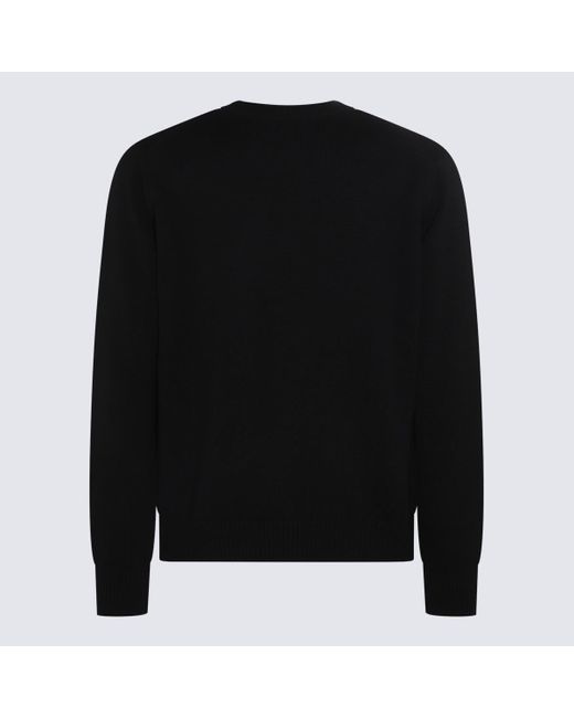 Versace Black Virgin Wool City Lights Sweater for men