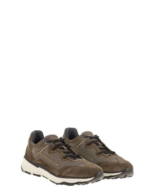 Herno Brown Nylon Trainers With Rubberised Details for men
