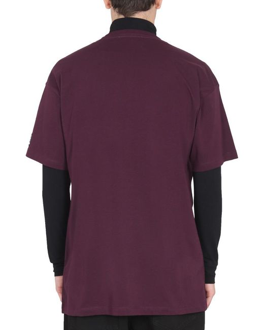 Raf Simons Purple T-Shirt With Logo for men