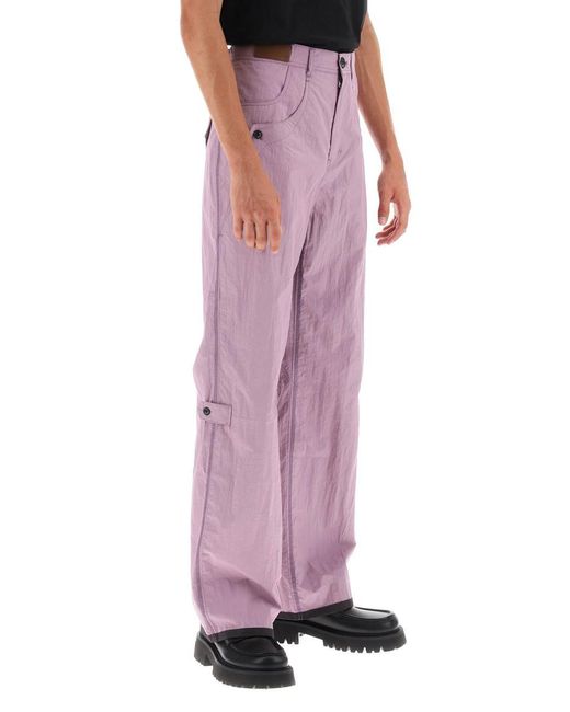 ANDERSSON BELL Purple Inside-out Technical Pants for men