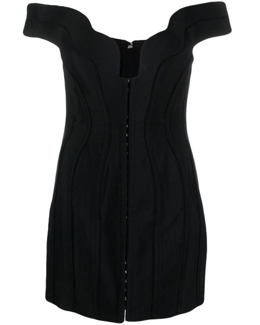 Mugler Black Corset-style Mini Dress