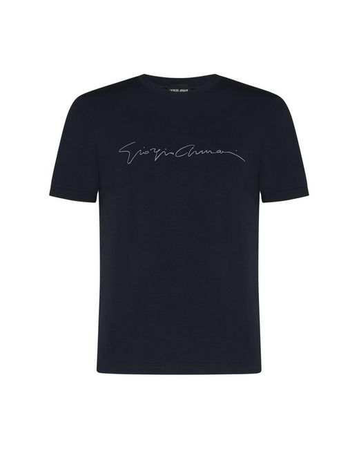 Giorgio Armani Blue T-shirts And Polos for men