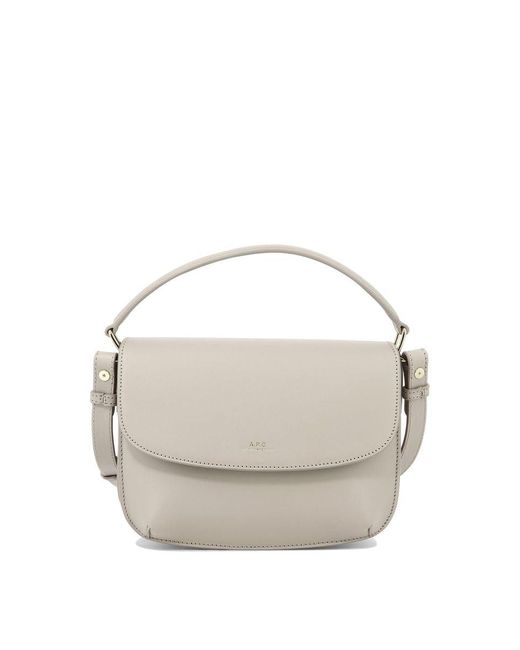 A.P.C. Gray Dove Leather Bag