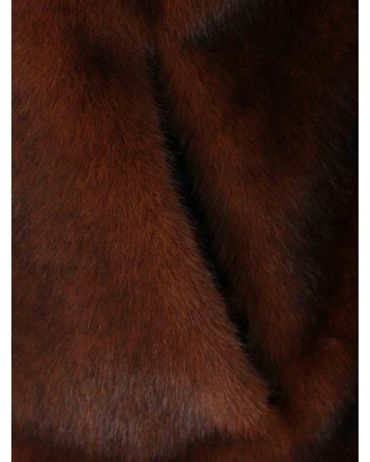 Herno Brown Short Coat Fur