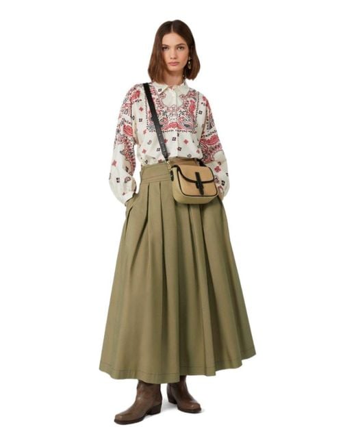 Weekend by Maxmara Green Agiate Khaki Skirt
