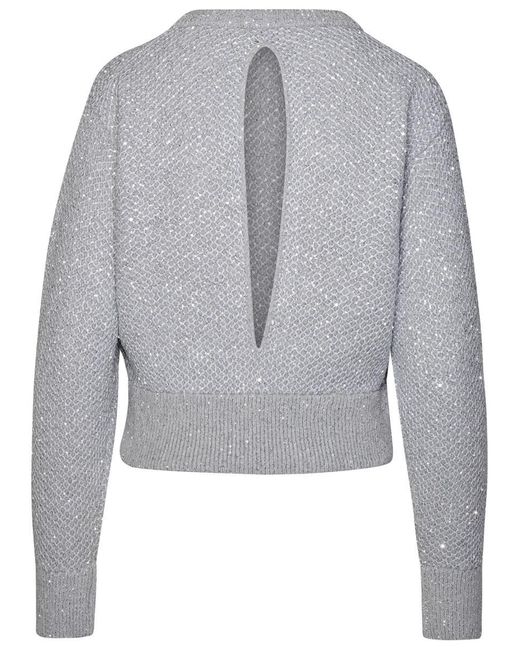 Stella McCartney Gray Grey Wool Blend Sweater