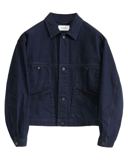 Lemaire Blue Denim Cotton Jacket for men