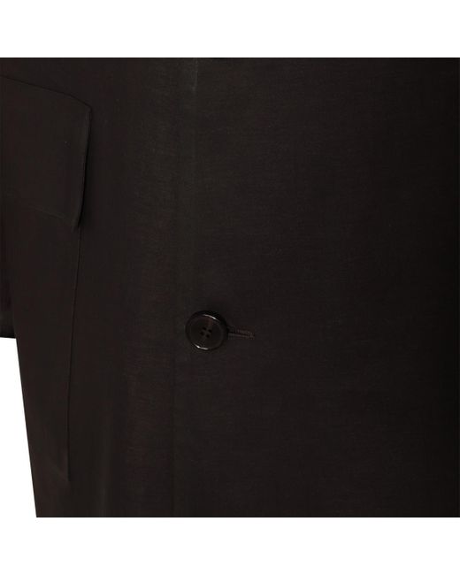 Maison Margiela Black Cotton Coat for men