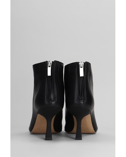 GISÉL MOIRÉ Black Elise High Heels Ankle Boots