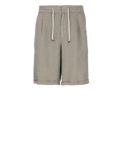 Brunello Cucinelli Gray Shorts for men