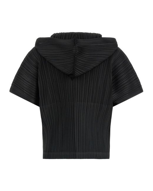 Pleats Please Issey Miyake Black 'Monthly Colors: August' Top