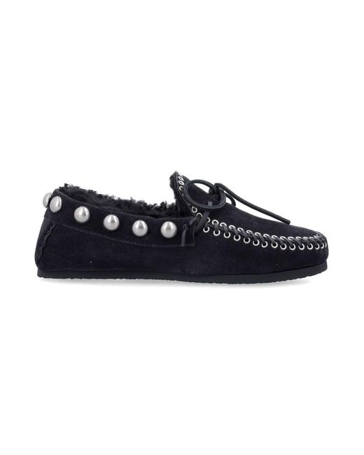 Isabel Marant Blue Fitza Shearling Loafer