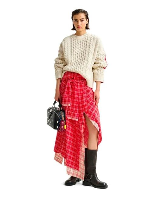 Essentiel Antwerp Natural Iface White Crewneck Sweater
