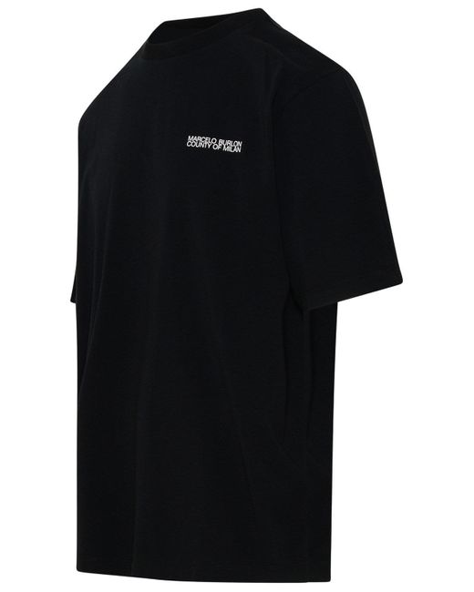 maglietta marcelo burlon bianca e nera