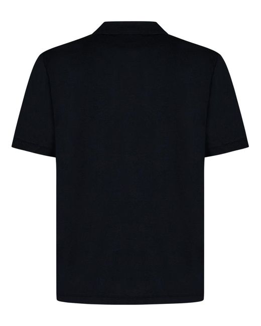 James Perse Black Luxe Lotus Jersey Polo Shirt for men