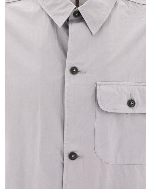 C P Company Gray Shirt With Pockets for men