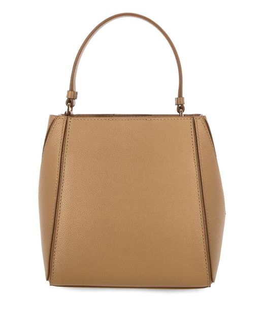 Tory Burch Brown Mcgraw Small Bucket Bag