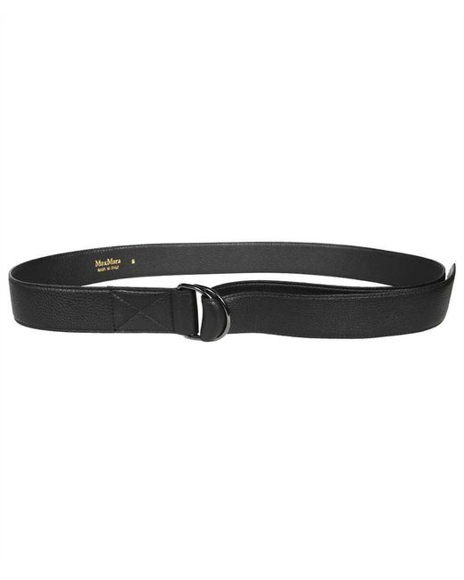 Max Mara Black Norma Leather Belt