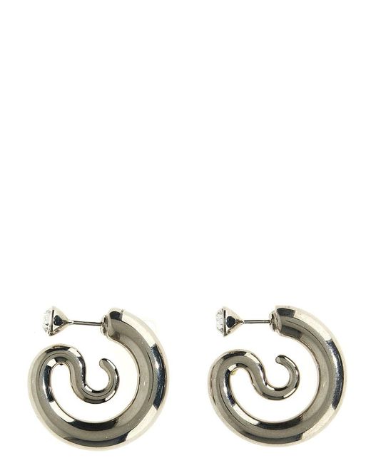 Panconesi Metallic 'Diamond Serpent' Earrings